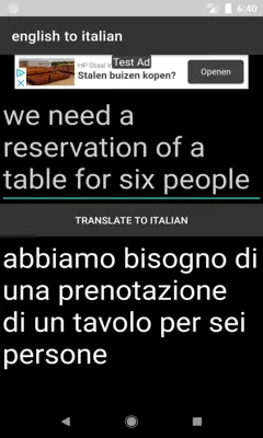 english to italian translator android App screenshot 0