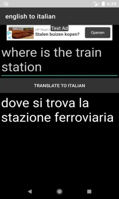 english to italian translator android App screenshot 1